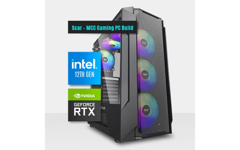 Scar – MCC Gaming PC Build || I7-12700 – RTX™ 3050 DUAL EditionIntel CPU CoolerAsus PRIME H610M-K D4 Motherboard ZOTAC GeForce RTX™ 3050 DUAL Edition 8GB GDDR6 Graphic CardFSP HYPER K 600W 80 plus Power SupplyDark Flash LEO ( 4x RGB Fans is included)